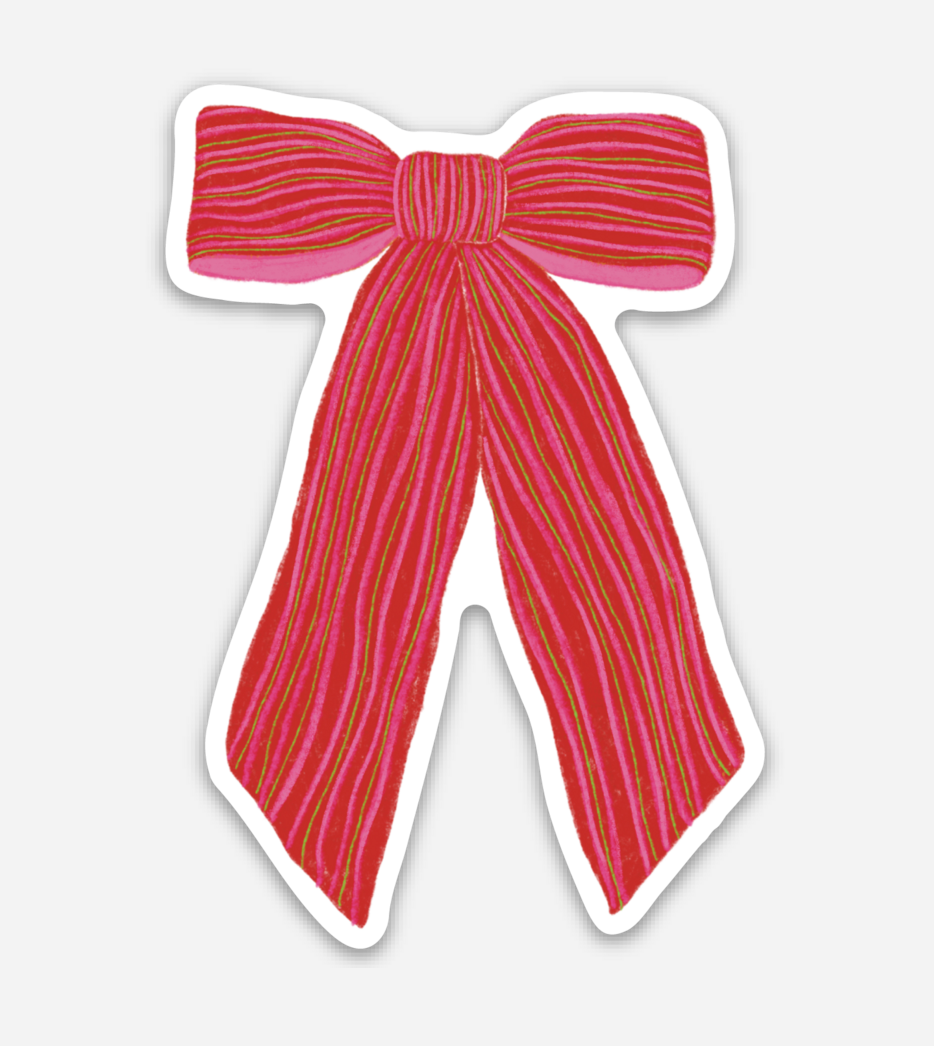 Red Bow Sticker