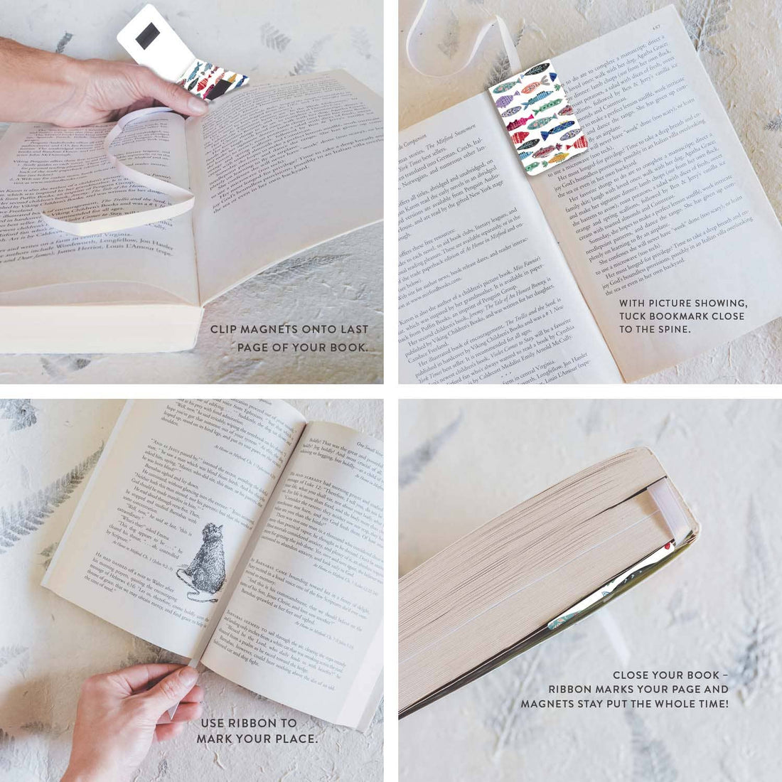 Fish Flow Magnetic Ribbon Bookmark