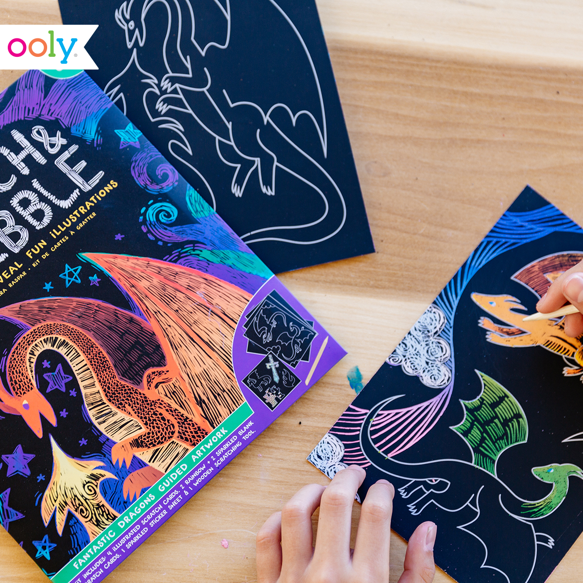 Scratch & Scribble: Fantastic Dragons (10 PC Set)