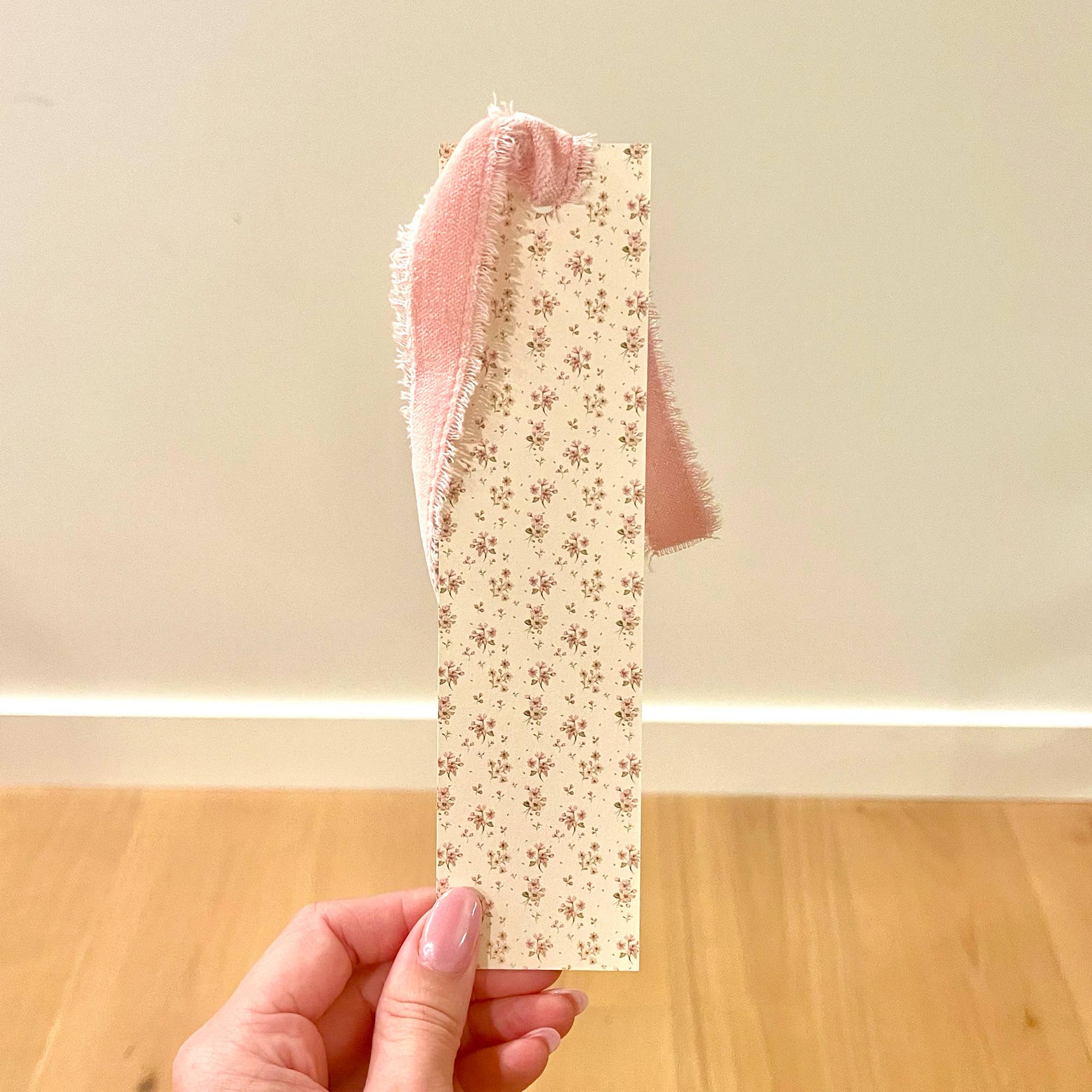 Ditsy Floral Double Sided Bookmark with Velvet Ribbon