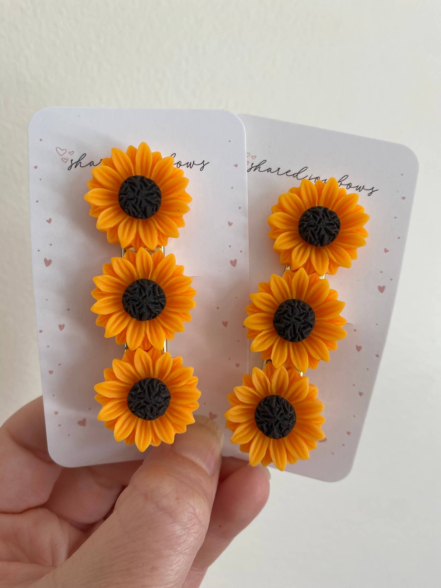 Fall Sunflower Hair Clips