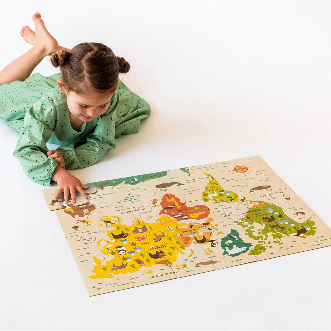 World Map Our World 24-Piece Floor Puzzle