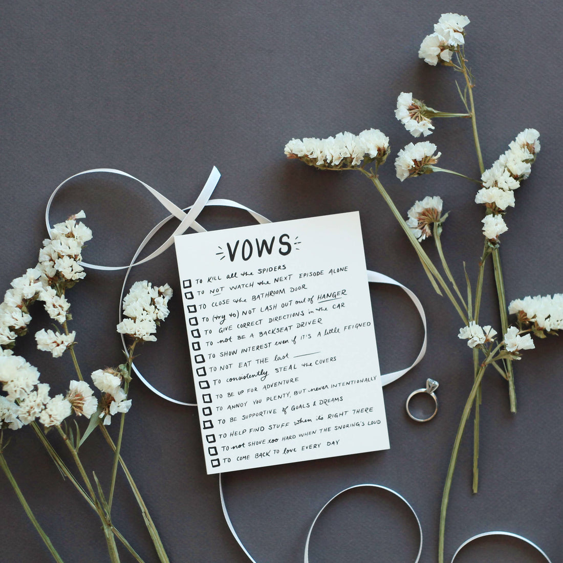 Vows Check Boxes