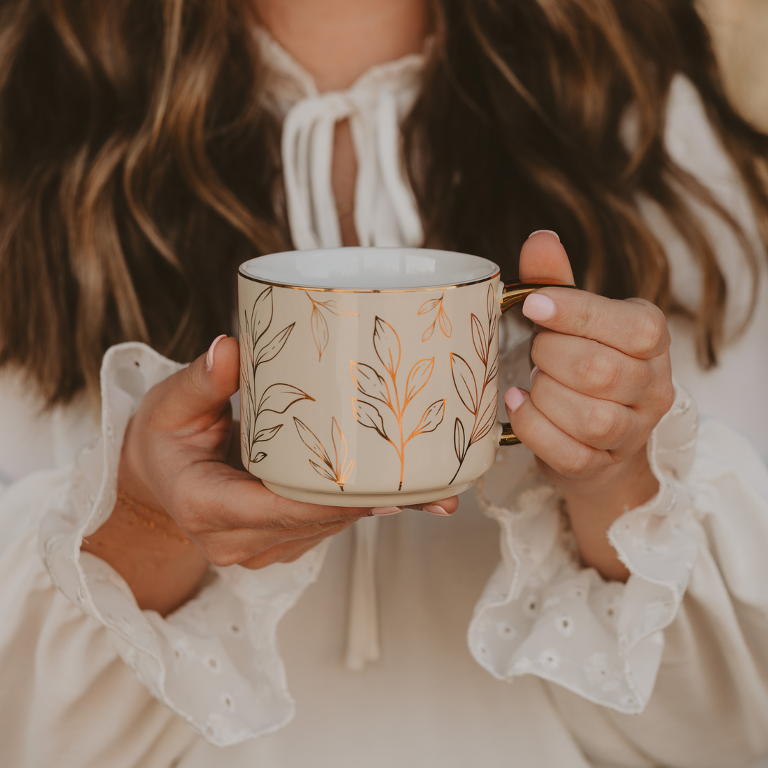 Sweet Water: Gold Leaves Coffee Mug