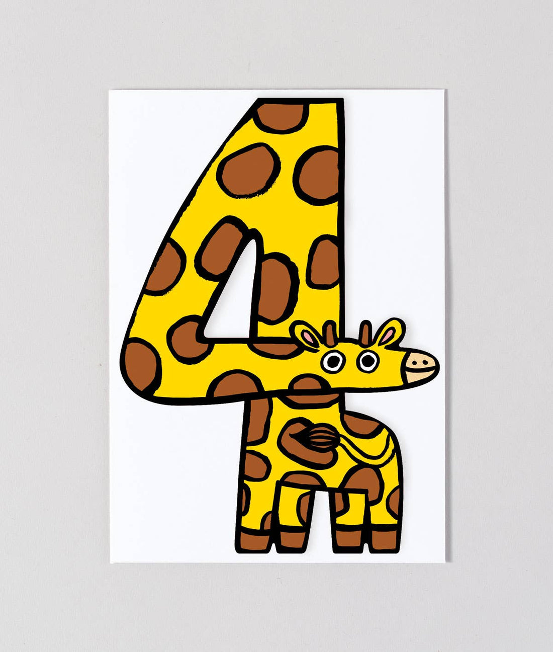 Giraffe 4th Birthday Kid&
