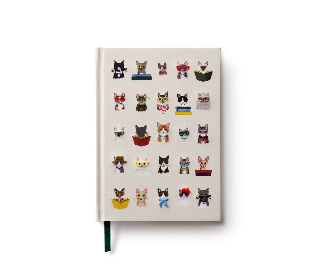 Rifle Paper: Studious Cats Embroidered Journal