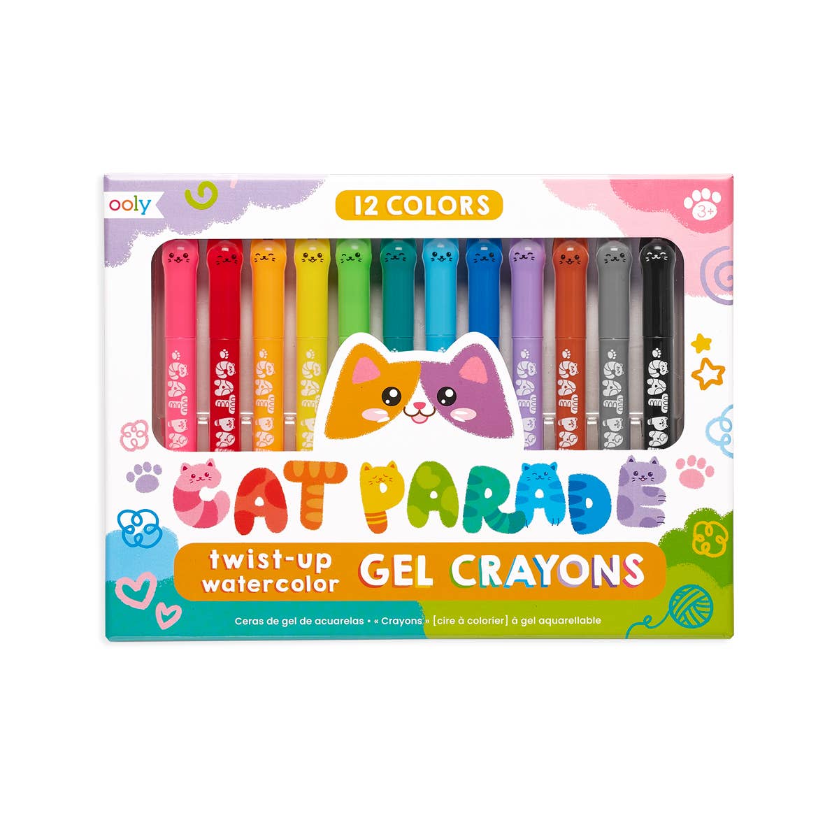 Ooly: Cat Parade Gel Crayons - Set of 12