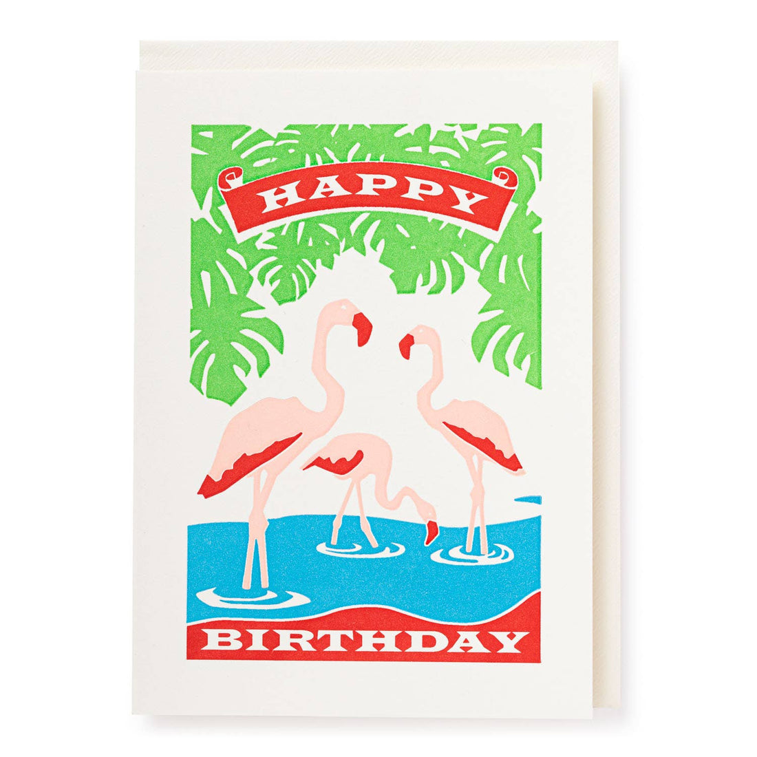 Happy Birthday Flamingo Greeting Card