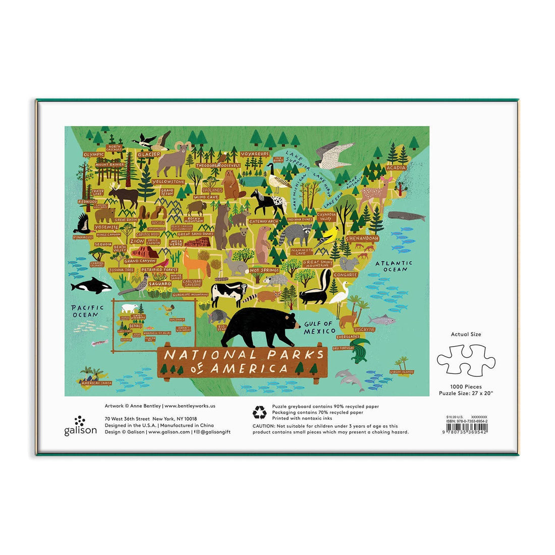Galison: National Parks of America 1000 Piece Puzzle