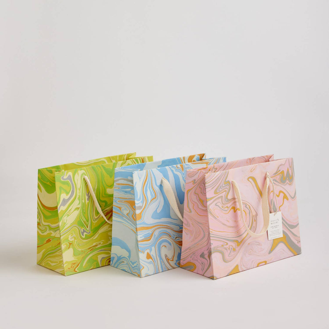 Marbled Gift Bags (Medium) - Pastel