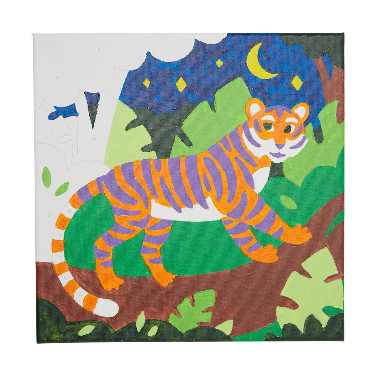 Colorific Canvas Paint By Number Kit: Terrific Tiger