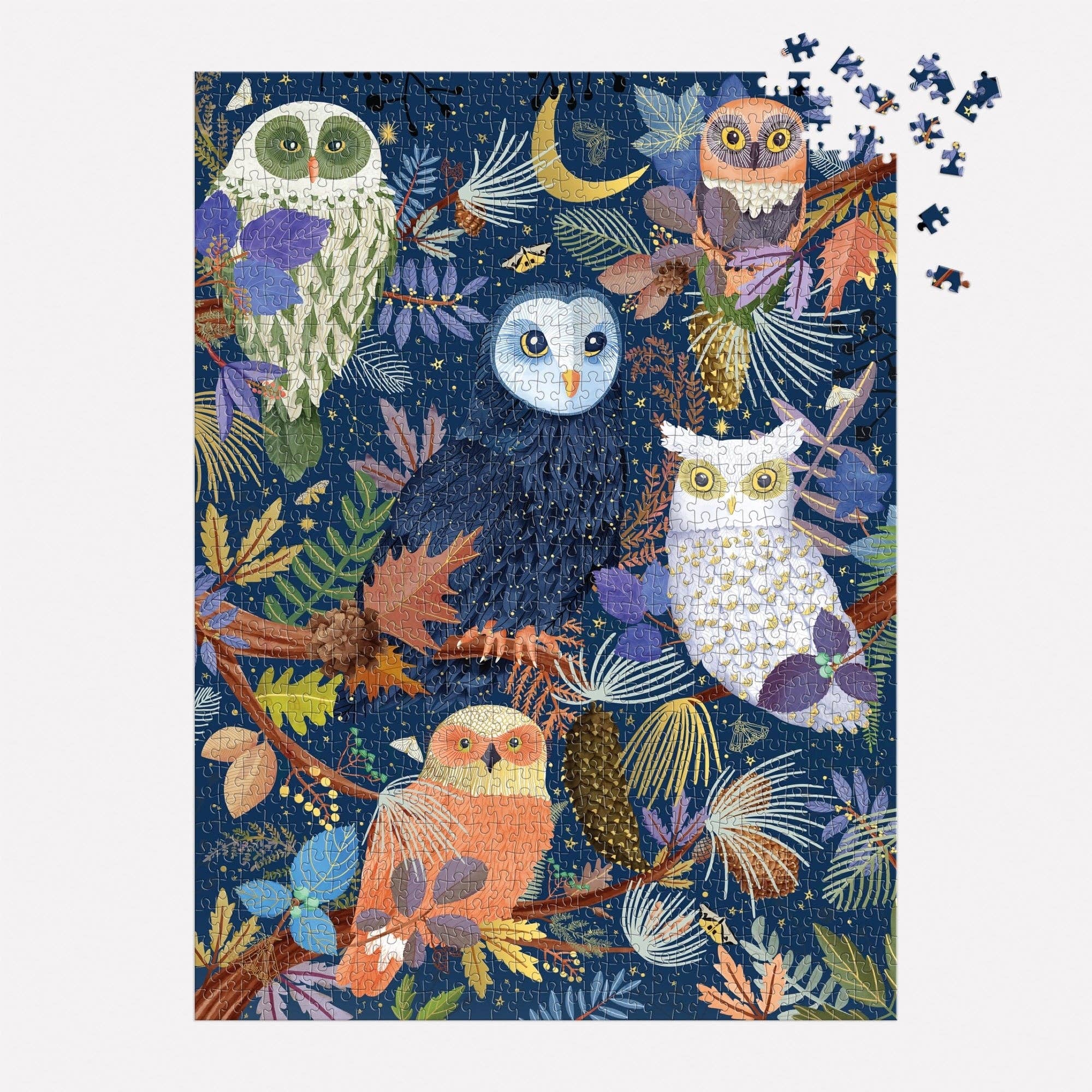Galison: Owls at Dawn 1000 Piece Foil Puzzle