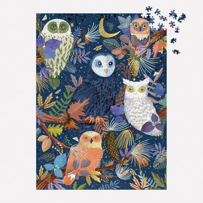 Galison: Owls at Dawn 1000 Piece Foil Puzzle