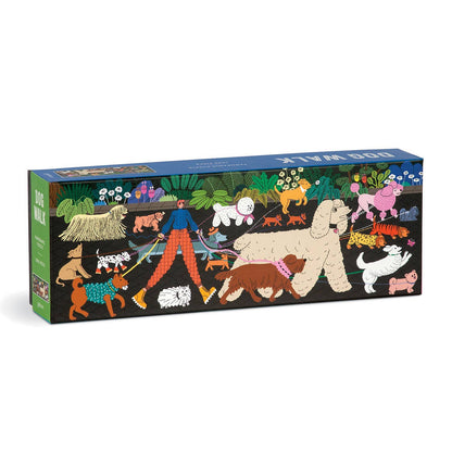 Galison: Dog Walk 1000 Piece Panoramic Puzzle