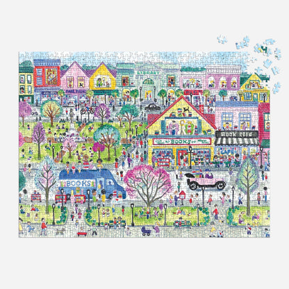 Galison:Michael Storrings Book Town 1000 Piece Puzzle