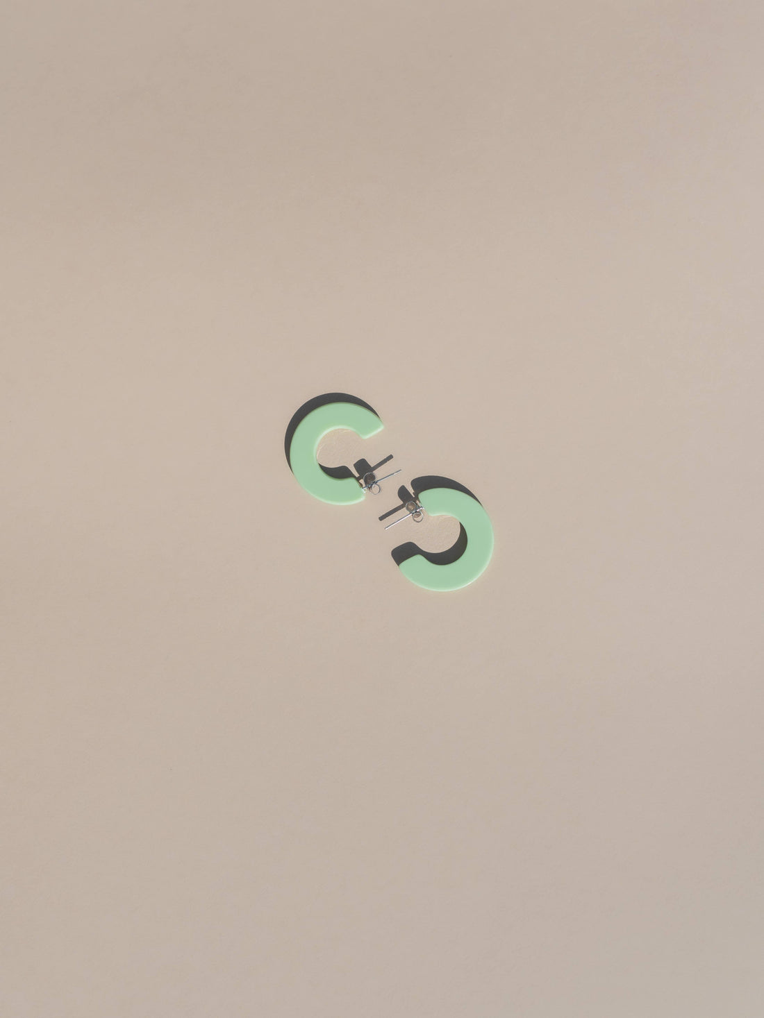 Green Hoop Earrings: Ray, Kiwi