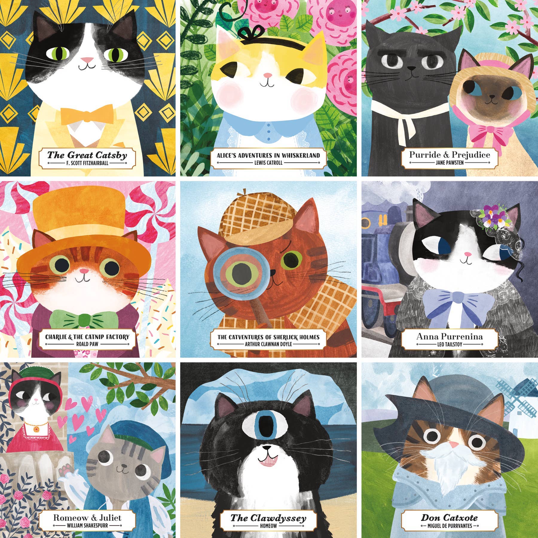 Mudpuddy: Bookish Cats 500 Piece Puzzle