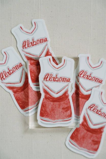 Alabama Cheerleader Sticker, Collegiate, Game day