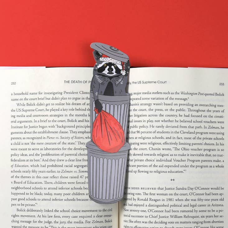 Humdrum: Naughty Christmas Raccoon Bookmark