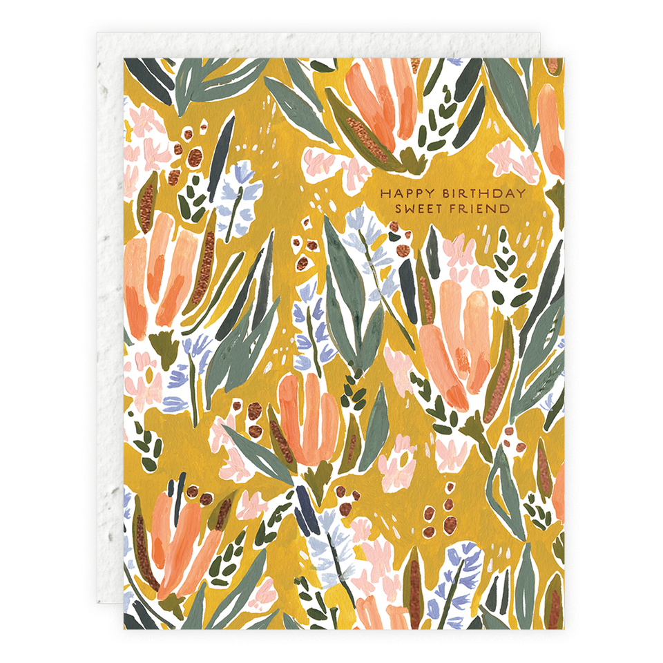 Sweet Friend Floral - Birthday Card