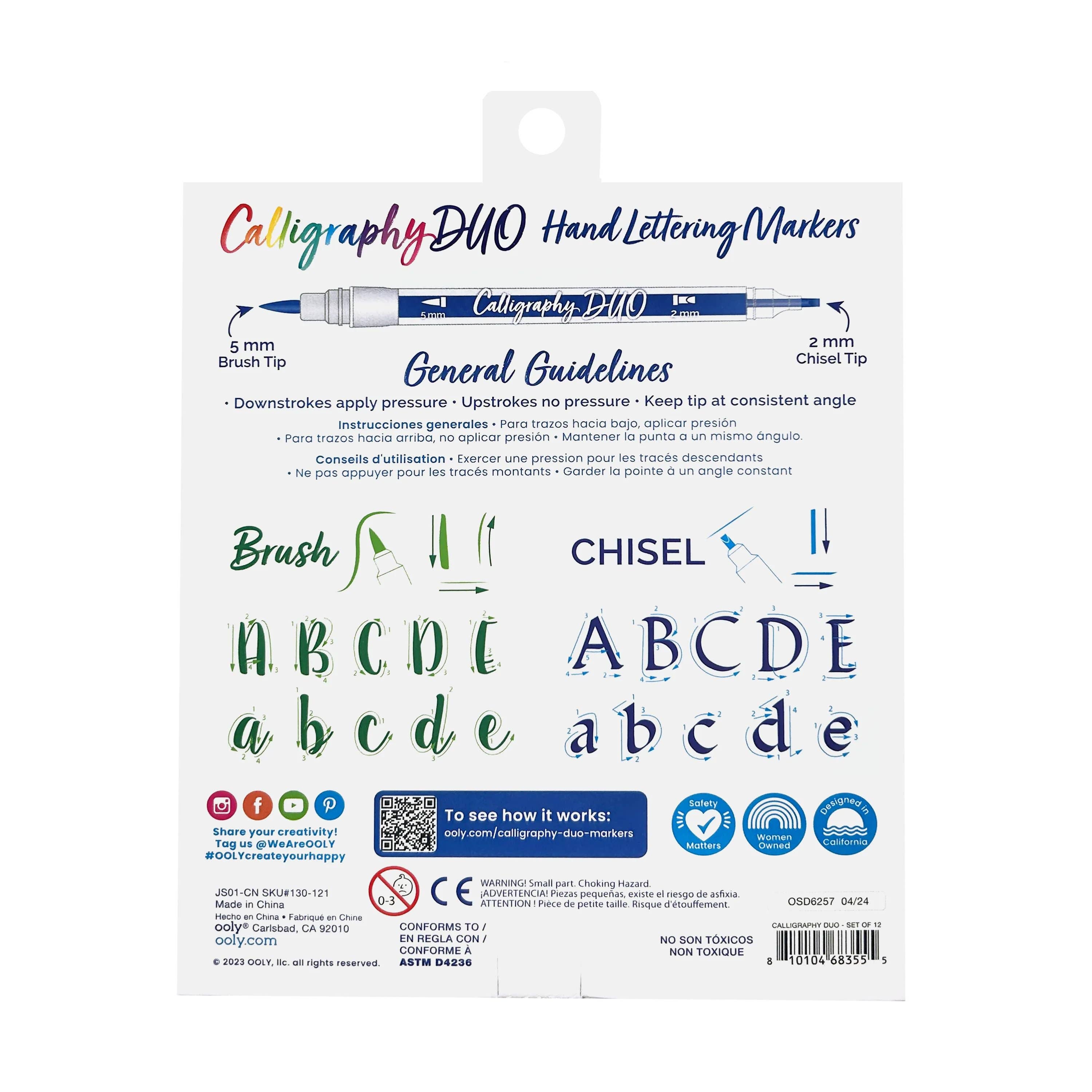 Calligraphy Duo: Double-Ended Markers (Set of 12)