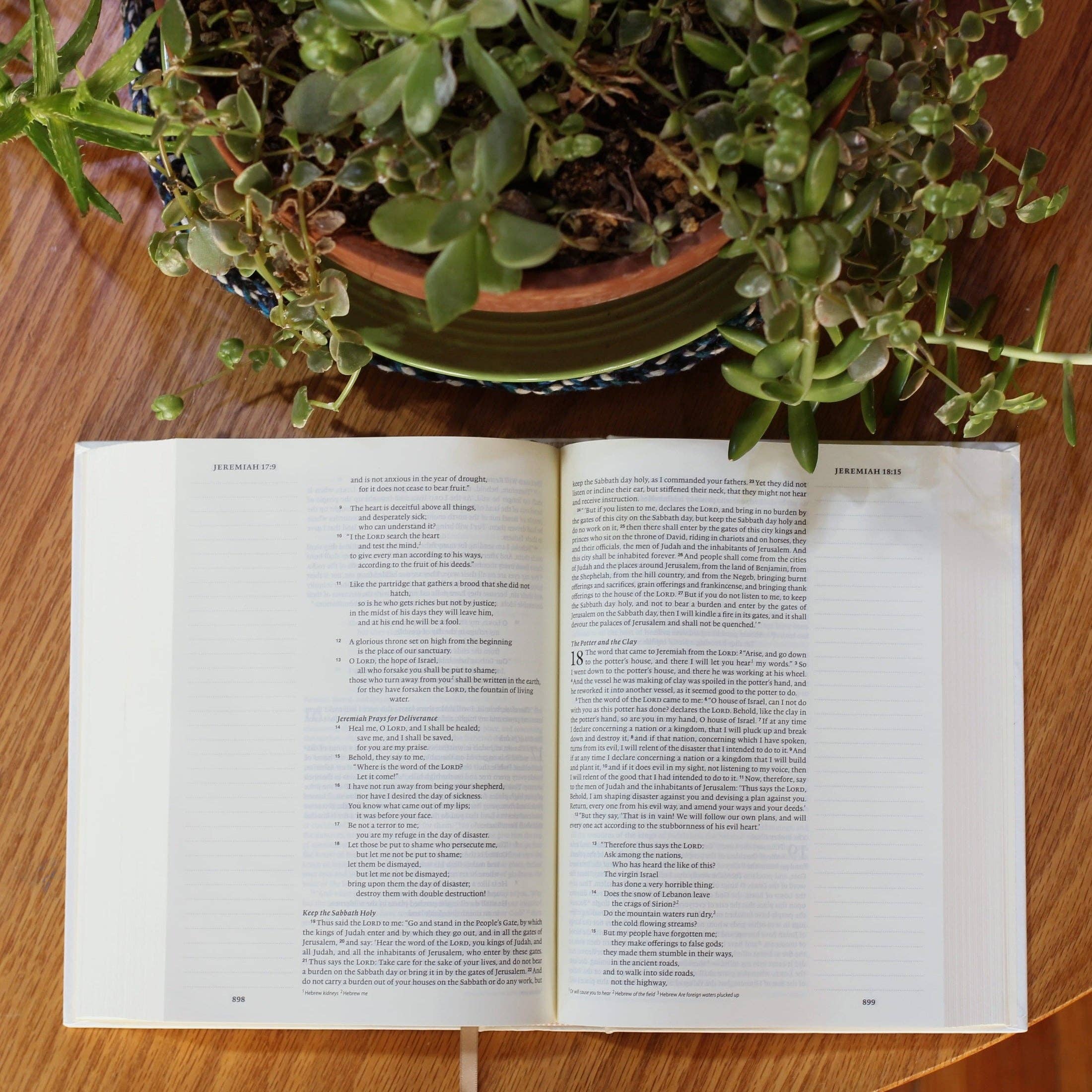 Journaling Bible®, Floral Hardcover - ESV Custom Single Column