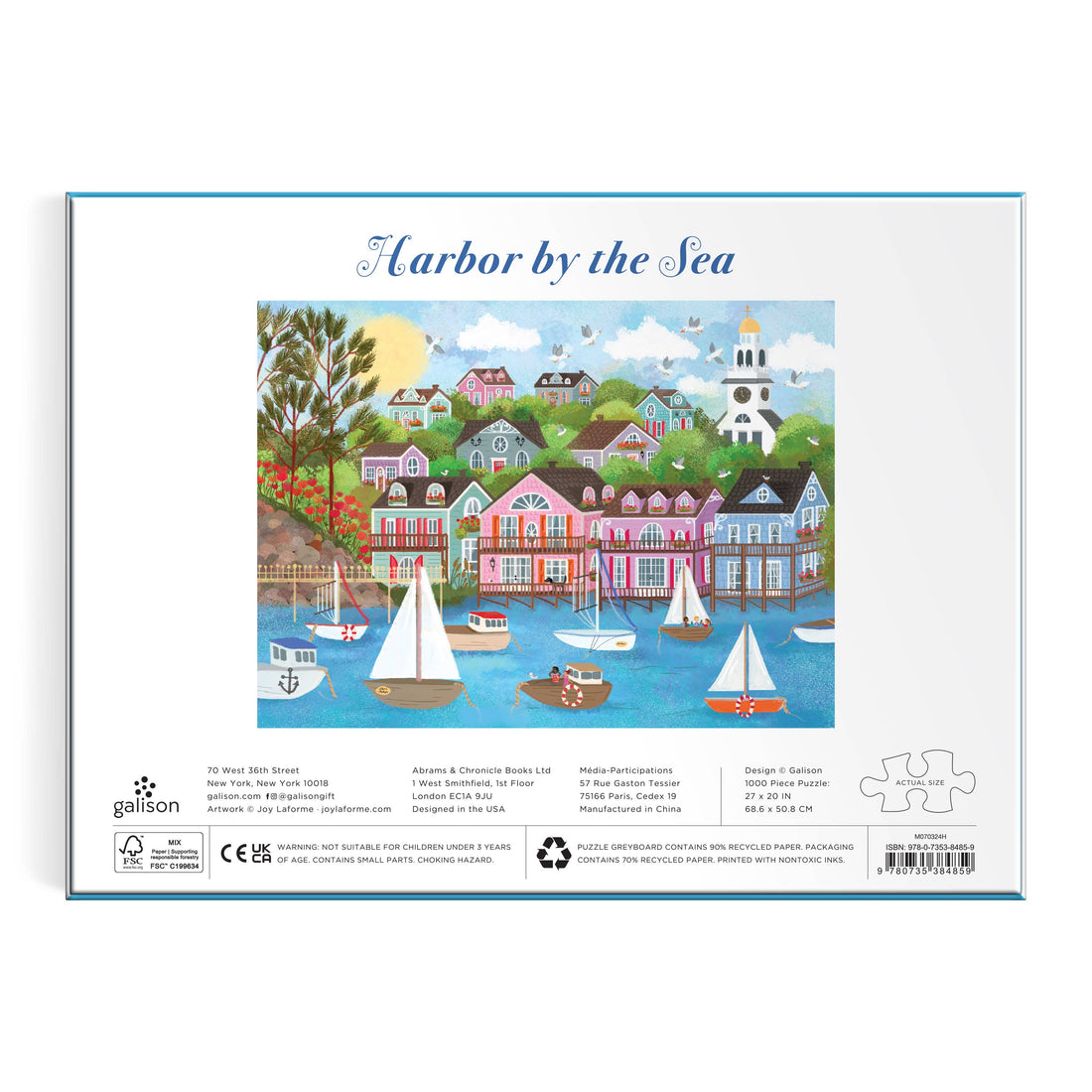 Galison: Joy Laforme Harbor by the Sea 1000 Piece Puzzle