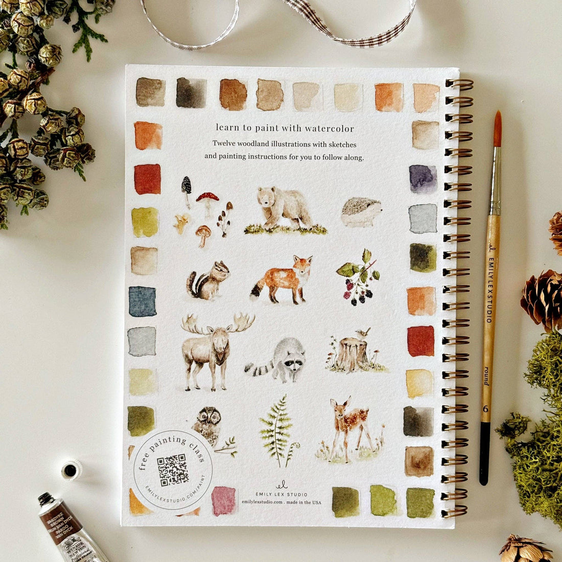 Emily Lex Woodland Watercolor Workbook