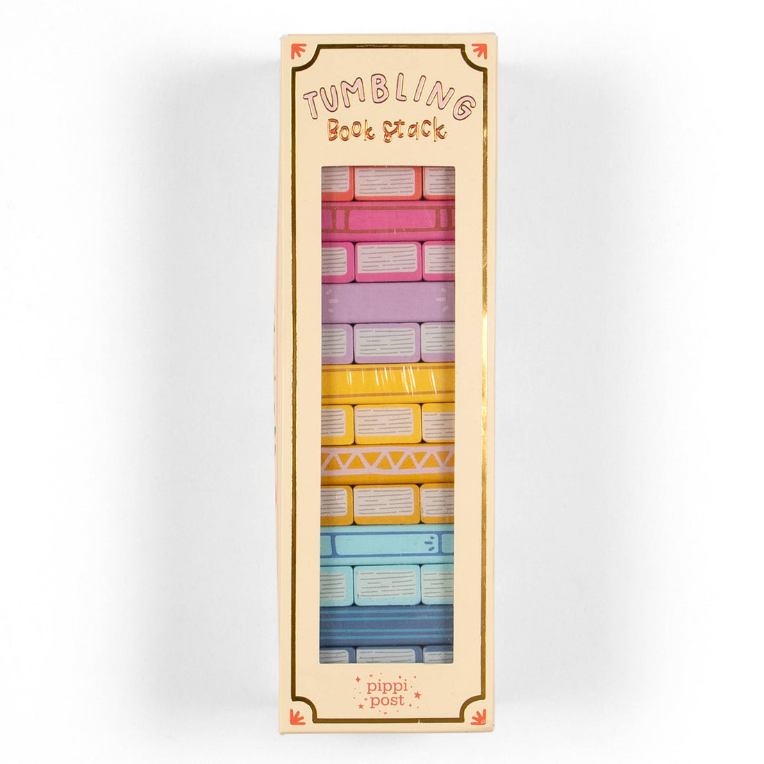 Tumbling Book Stack - Wooden Block Stacking &amp; Balance Game