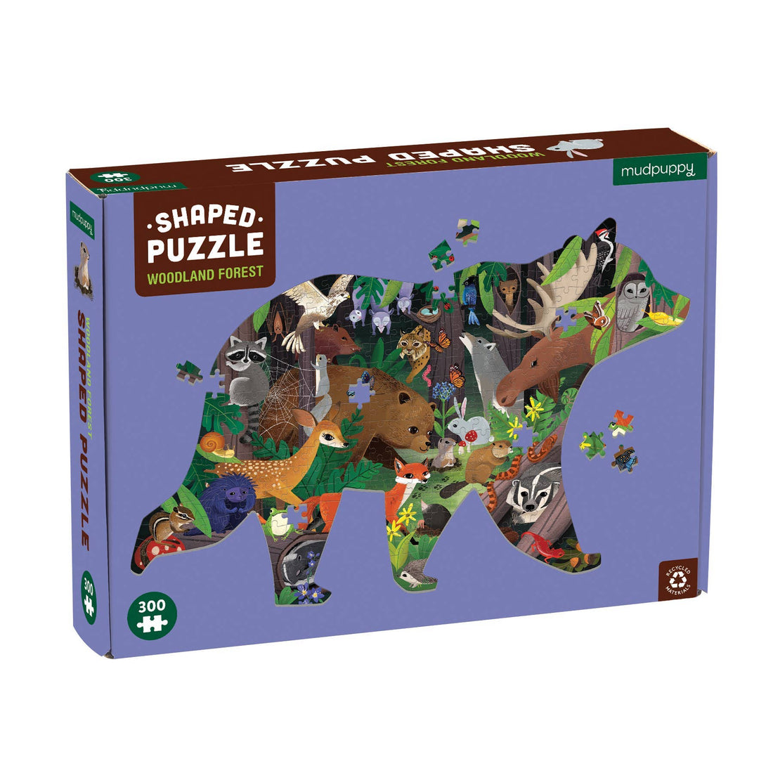 Mudpuppy: Woodland Forest 300 Piece Shaped Scene Puzzle