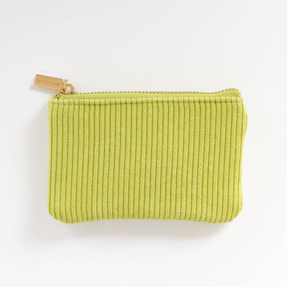 Chartreuse Corduroy Coin Pouch