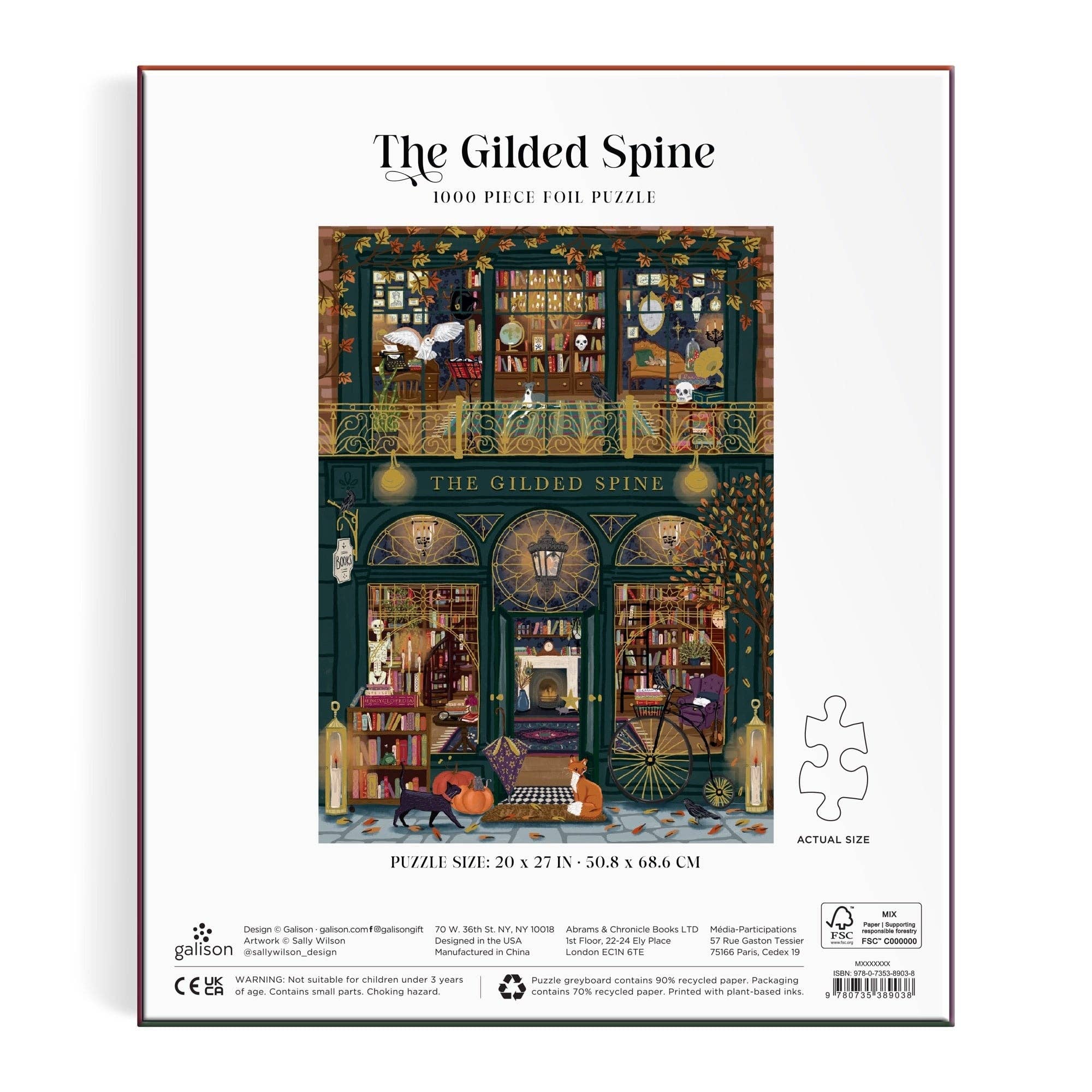 Galison: The Gilded Spine 1000 Piece Foil Puzzle