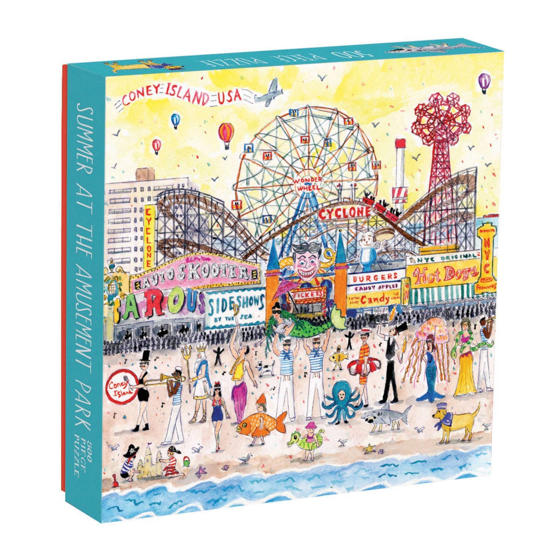 Galison: Michael Storrings Summer At The Amusement Park 500 Piece Puzzle