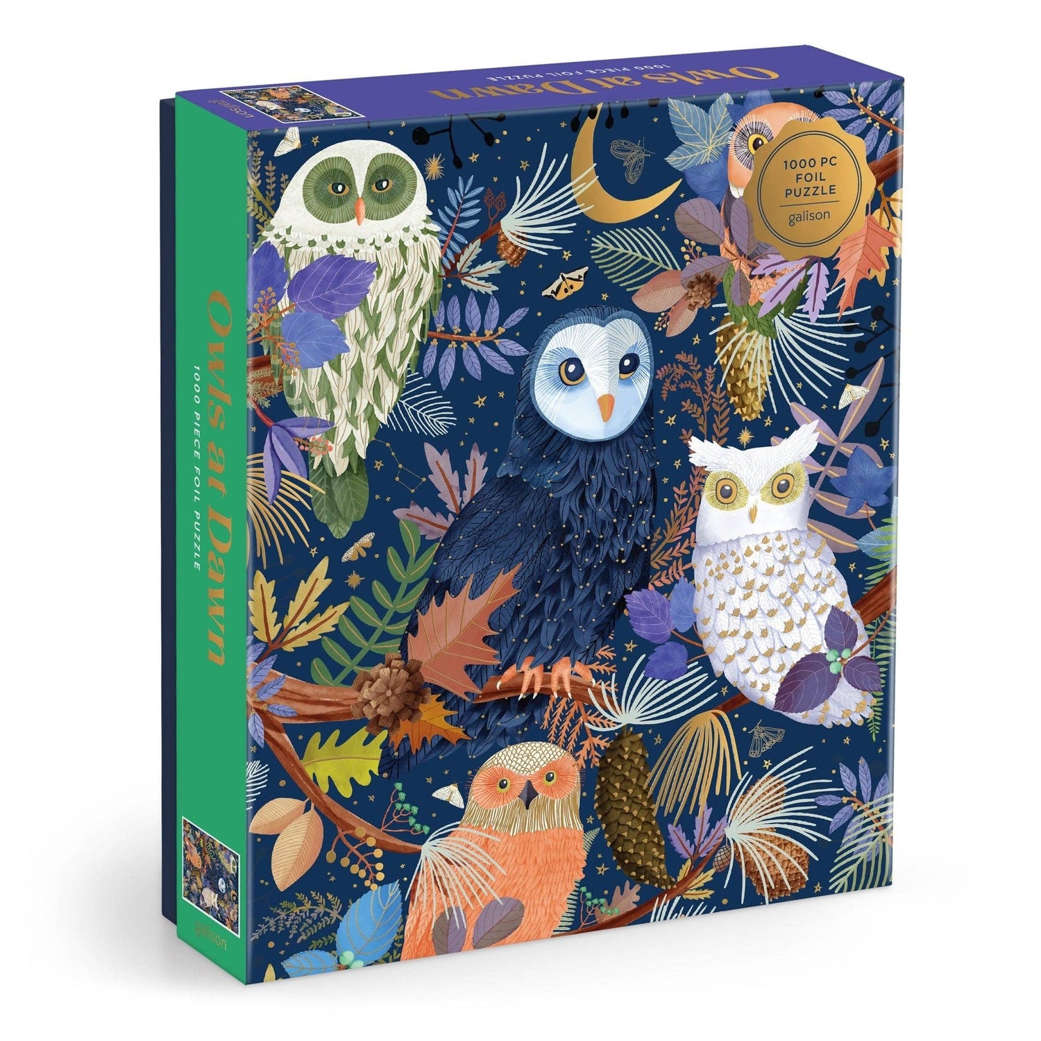 Galison: Owls at Dawn 1000 Piece Foil Puzzle