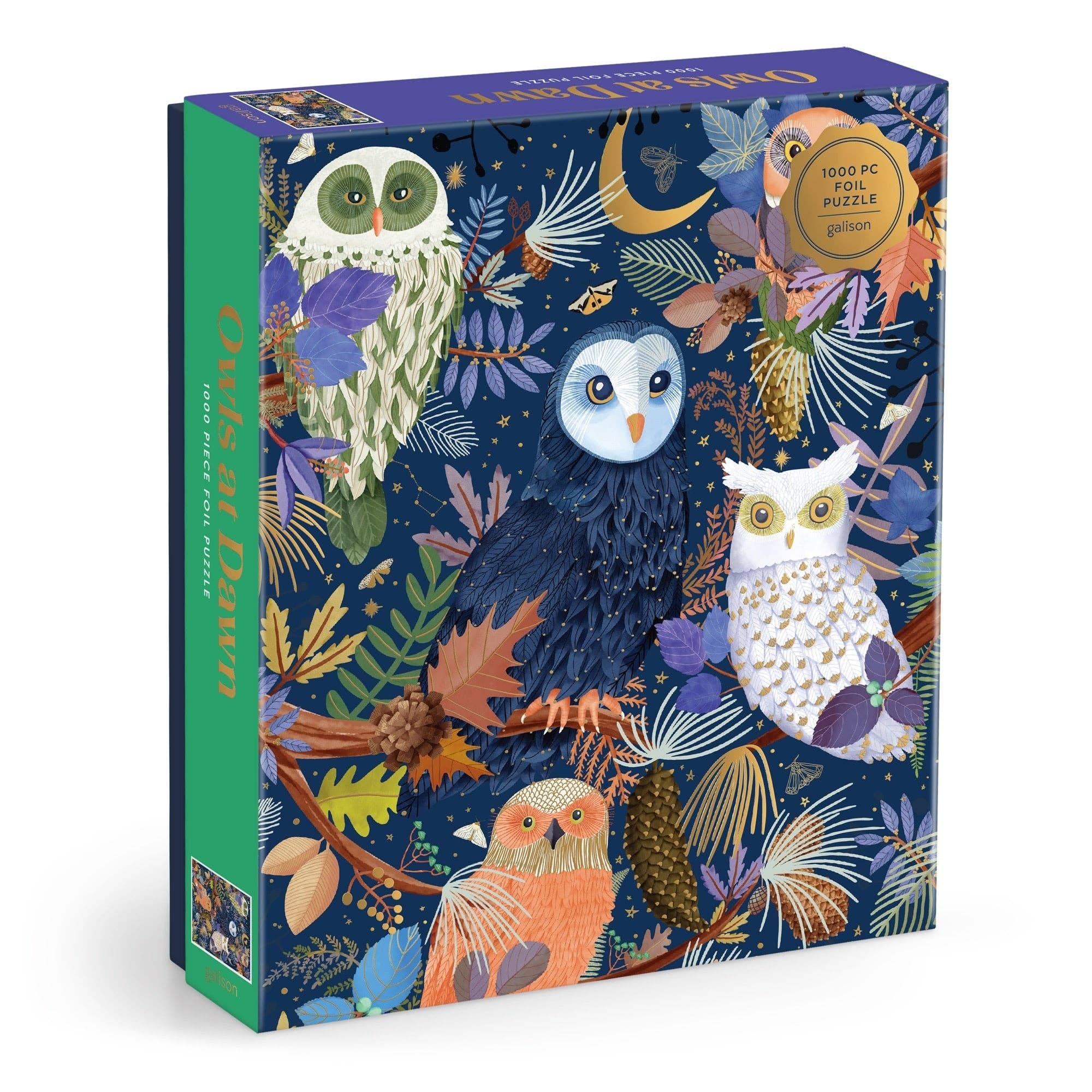 Galison: Owls at Dawn 1000 Piece Foil Puzzle