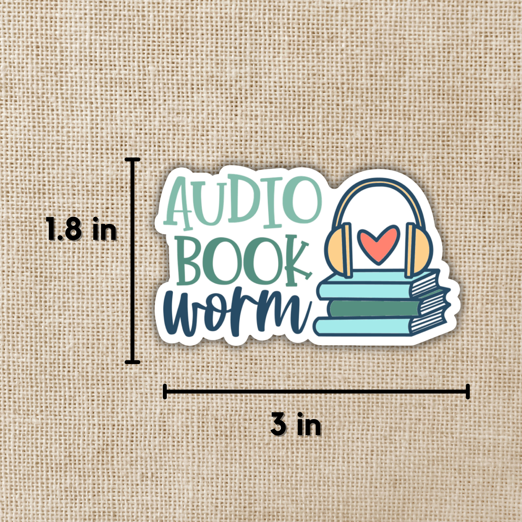 Audiobook Worm Sticker