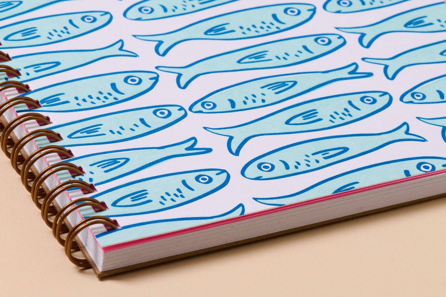 Sardines Lettepress Spiral Notebook