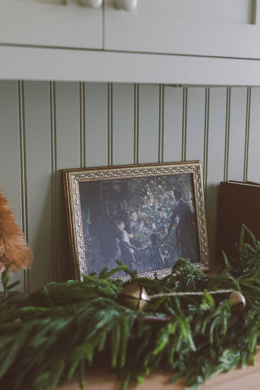 Gather Around the Tree 8&quot; X 10&quot; Framed Antique Art