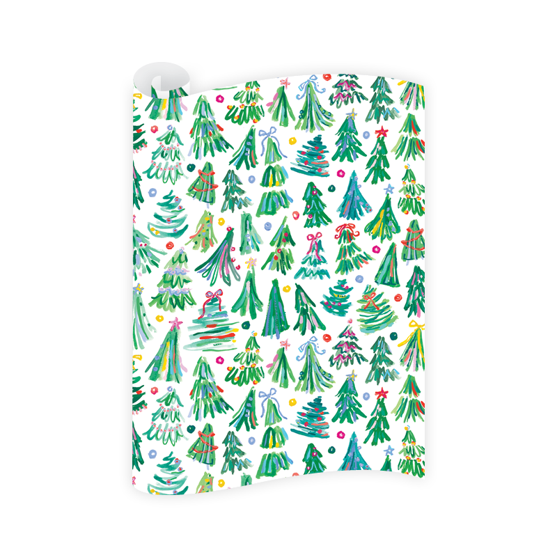 Jolly Trees Wrapping Paper Sheets