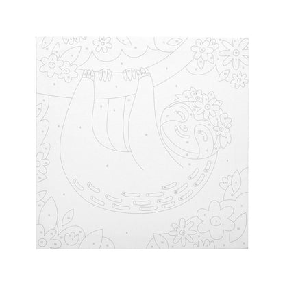 Colorific Canvas Paint by Number Kit - Happy Sloth