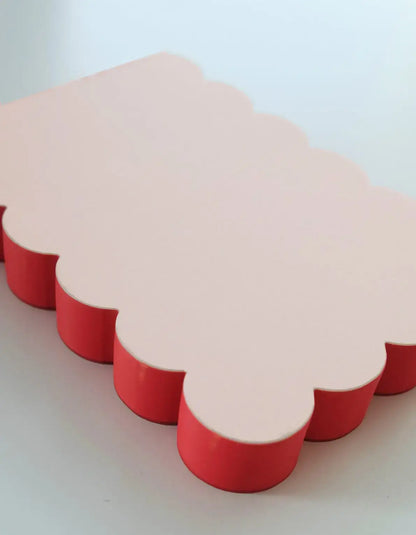 Scalloped Shaped Notepad | Peach + Persimmon