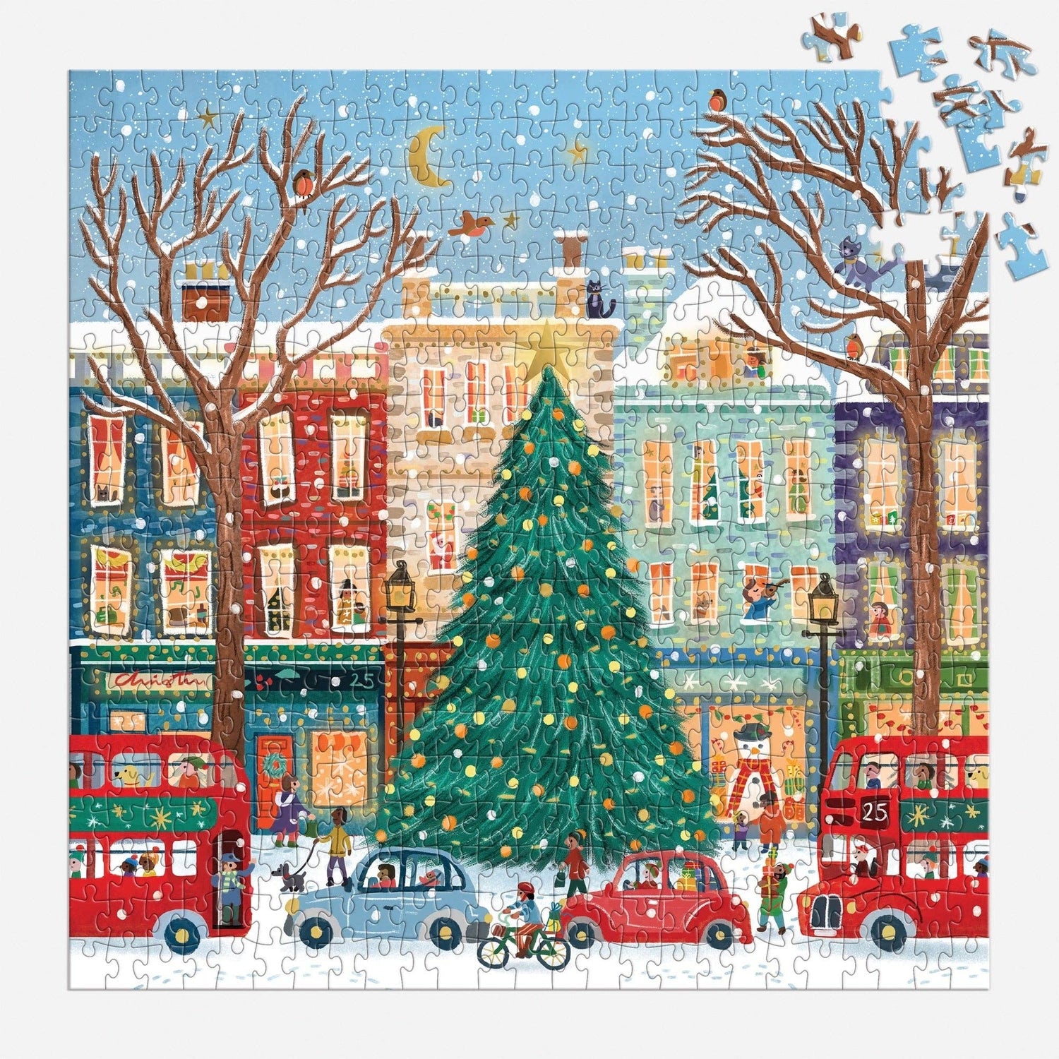 Galison: Tinsel City 500 Piece Foil Puzzle
