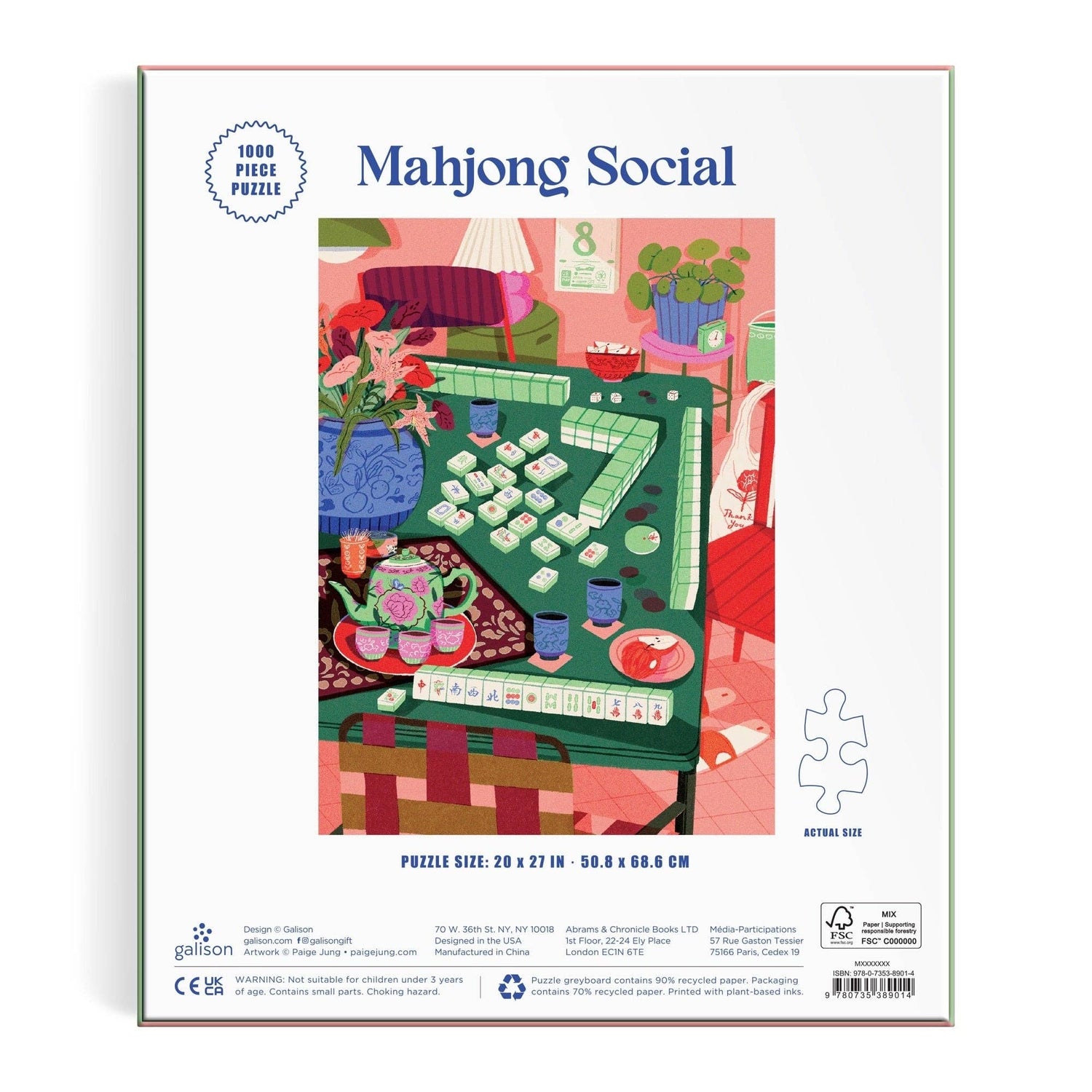 Galison: Mahjong Social 1000 Piece Puzzle