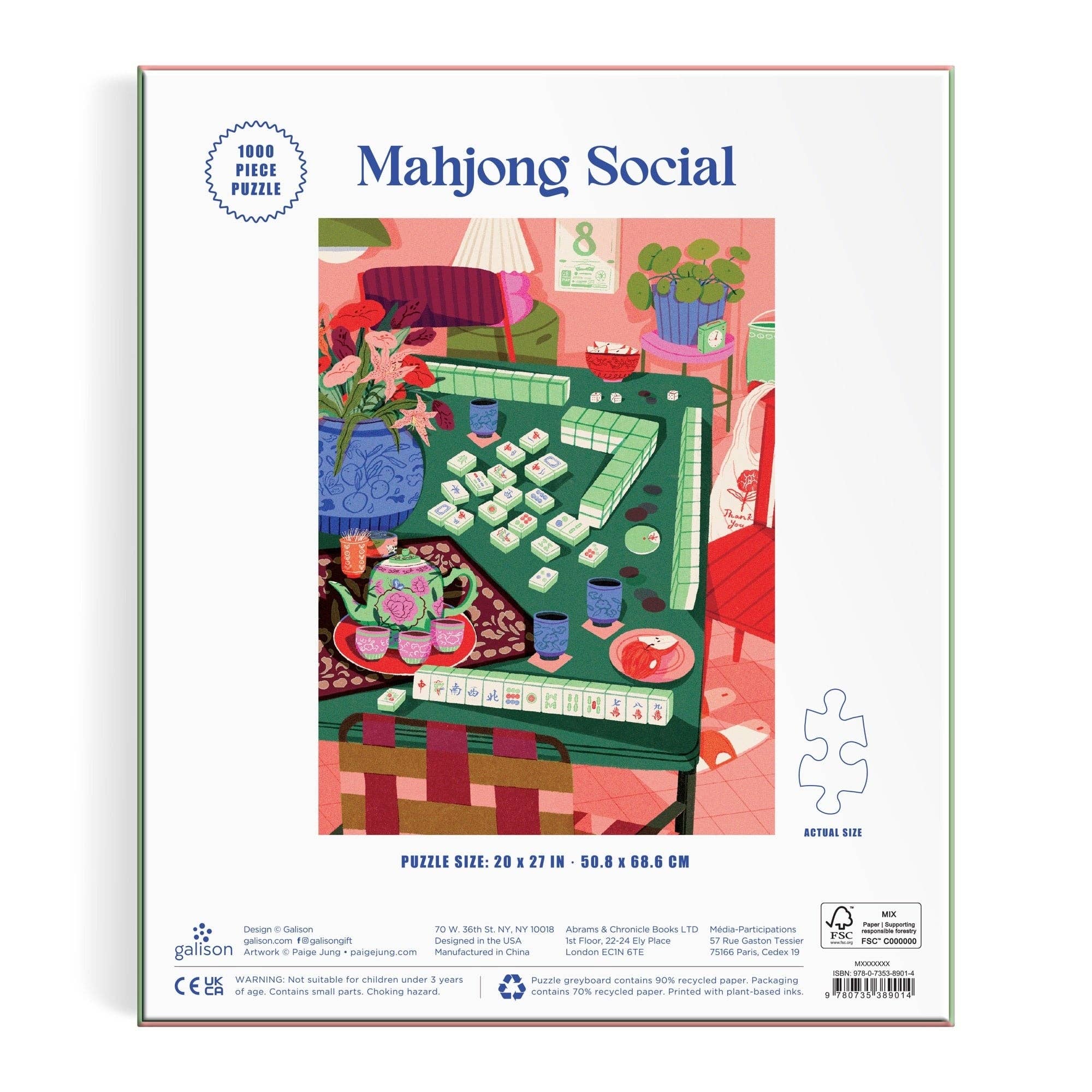 Galison: Mahjong Social 1000 Piece Puzzle