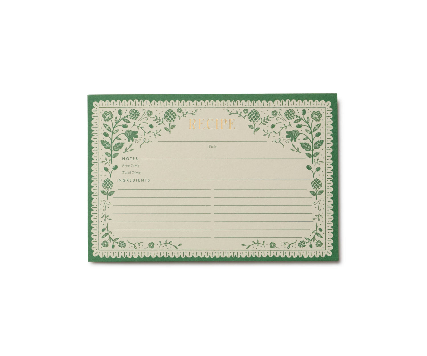 Artichoke Recipe Cards:  Pack of 12