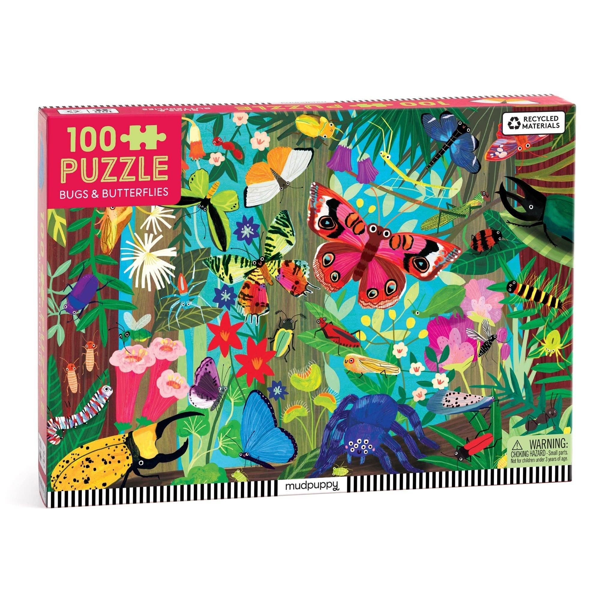 Mudpuppy: Bugs &amp; Butterflies 100 Piece Puzzle