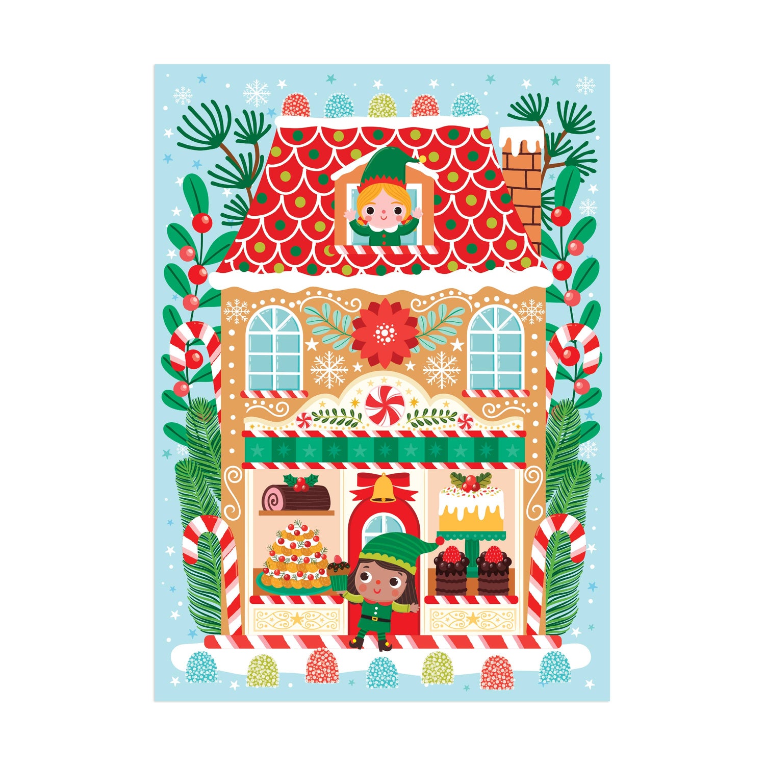 Galison Puzzle Ornament: Santa&