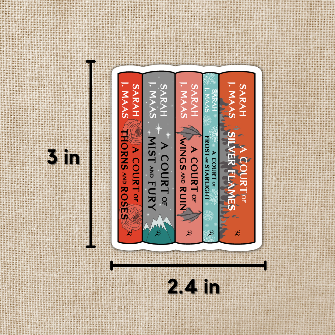 ACOTAR Series Stack Sticker: Sarah J. Maas