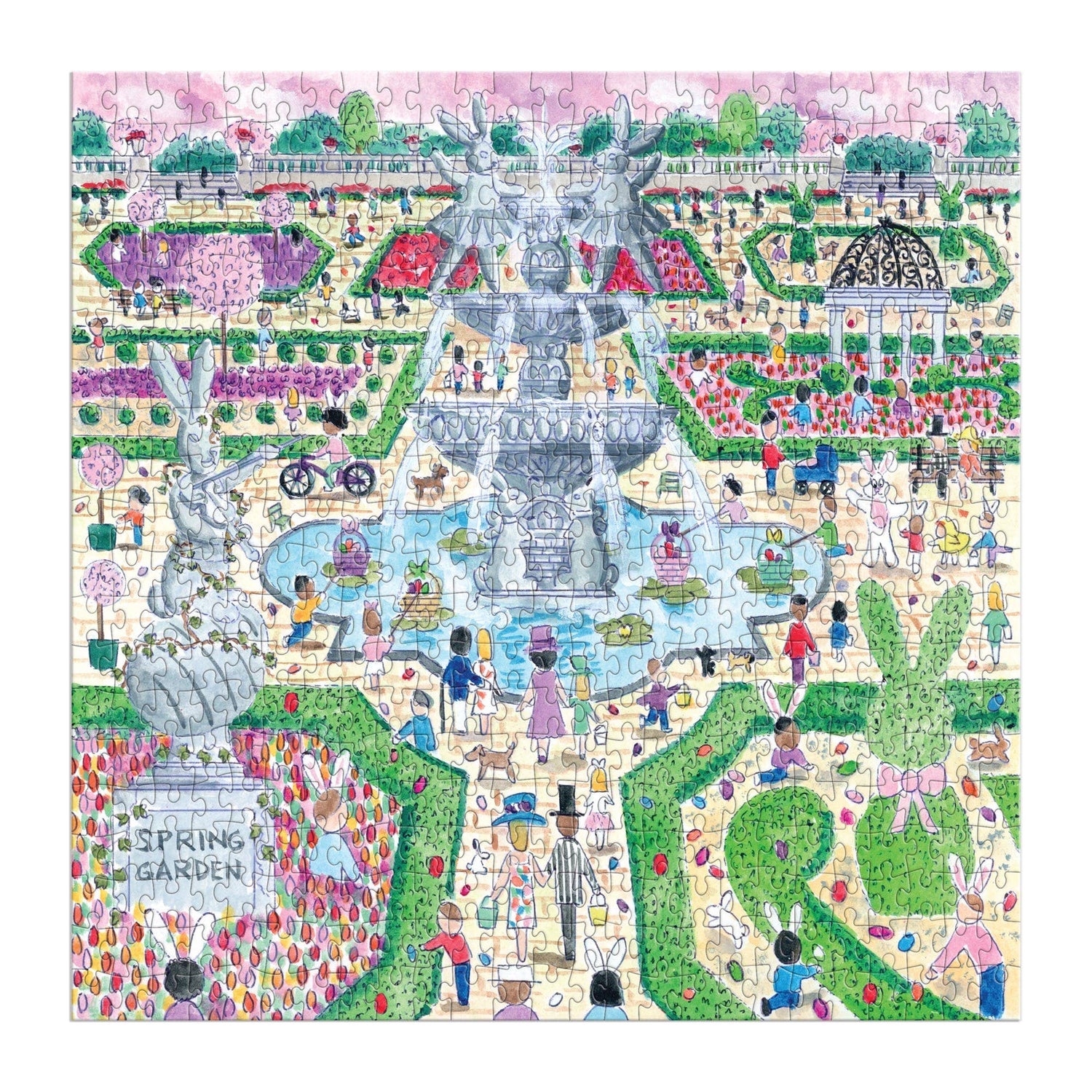Galison: Michael Storrings Spring Egg Hunt 500 Piece Puzzle