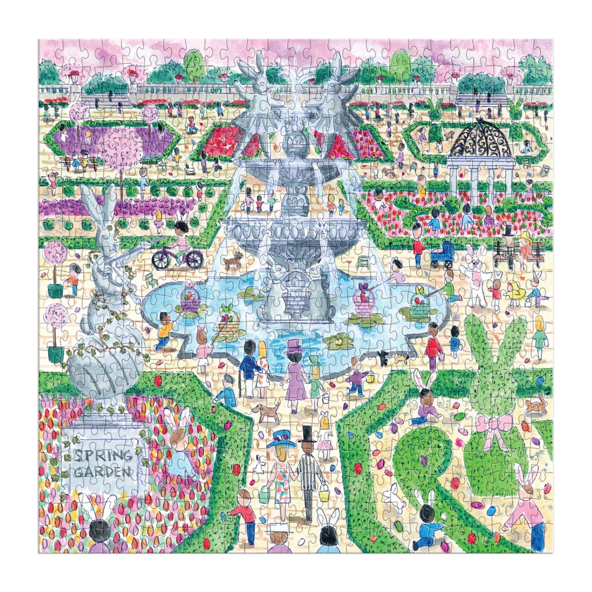 Galison: Michael Storrings Spring Egg Hunt 500 Piece Puzzle